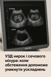 УЗД нирок і сечового міхура: коли обстеження допоможе уникнути ускладнень