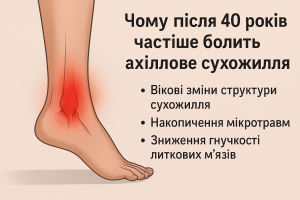 Чому після 40 років частіше болить ахіллове сухожилля