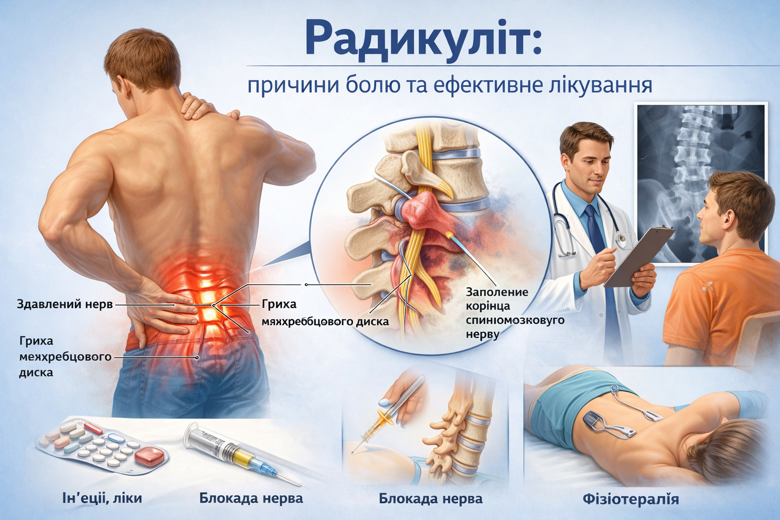 Радикуліт причини болю та ефективне лікування